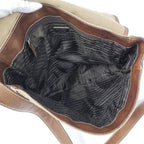 Prada Shoulder Bag Canapa Leather Brown Beige — view 7