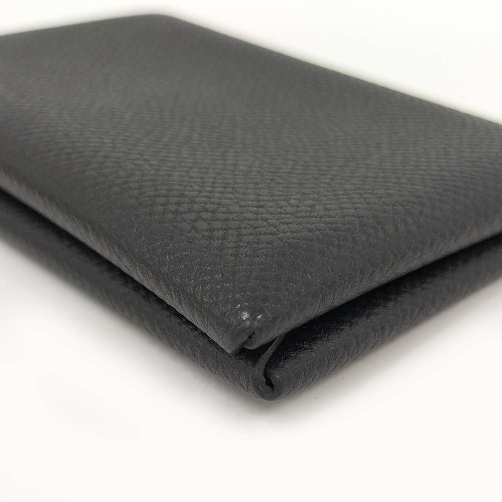 Hermes Calvi Black Veau Epsom Card Case — view 5