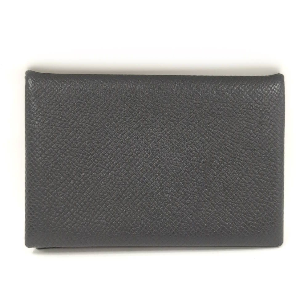 Hermes Calvi Black Veau Epsom Card Case — view 3