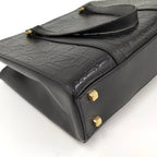 Celine Tote Logo Black Leather — view 3