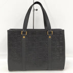 Celine Tote Logo Black Leather — view 2