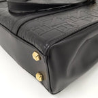 Celine Tote Logo Black Leather — view 4