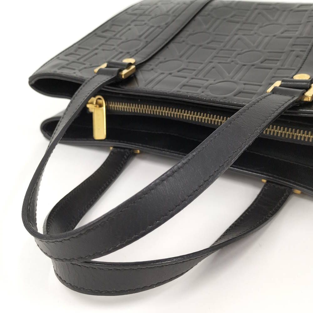 Celine Tote Logo Black Leather — view 5