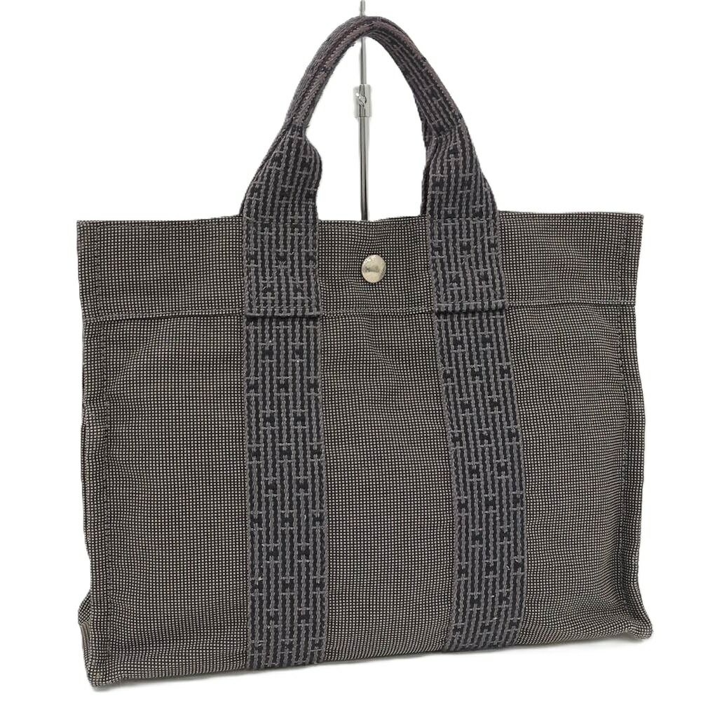 Hermes Her Line Tote Canvas Gray