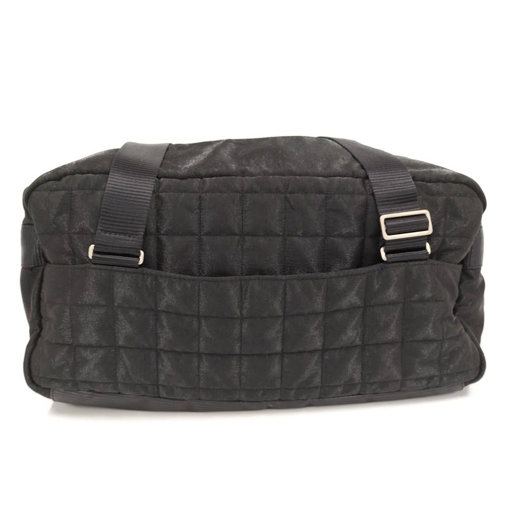 Chanel Boston Bag Sports Line Chocobar Stitch Logo Nylon Canvas Black — view 2