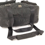 Chanel Boston Bag Sports Line Chocobar Stitch Logo Nylon Canvas Black — view 4