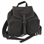 Gucci Backpack Nylon Leather Black