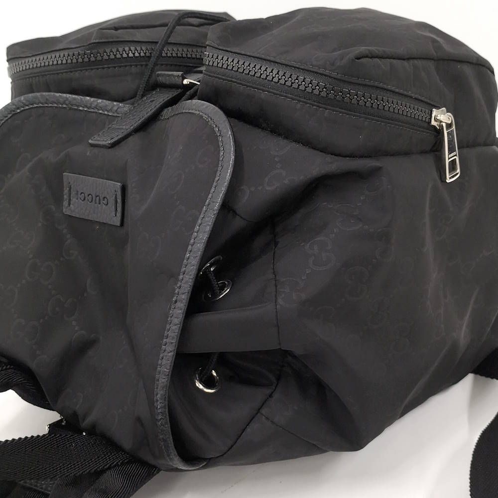Gucci Backpack Nylon Leather Black — view 3
