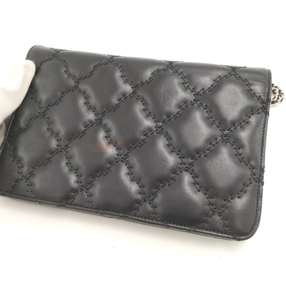 Chanel Ultra Stitch Chain Wallet Silver Shoulder — view 6