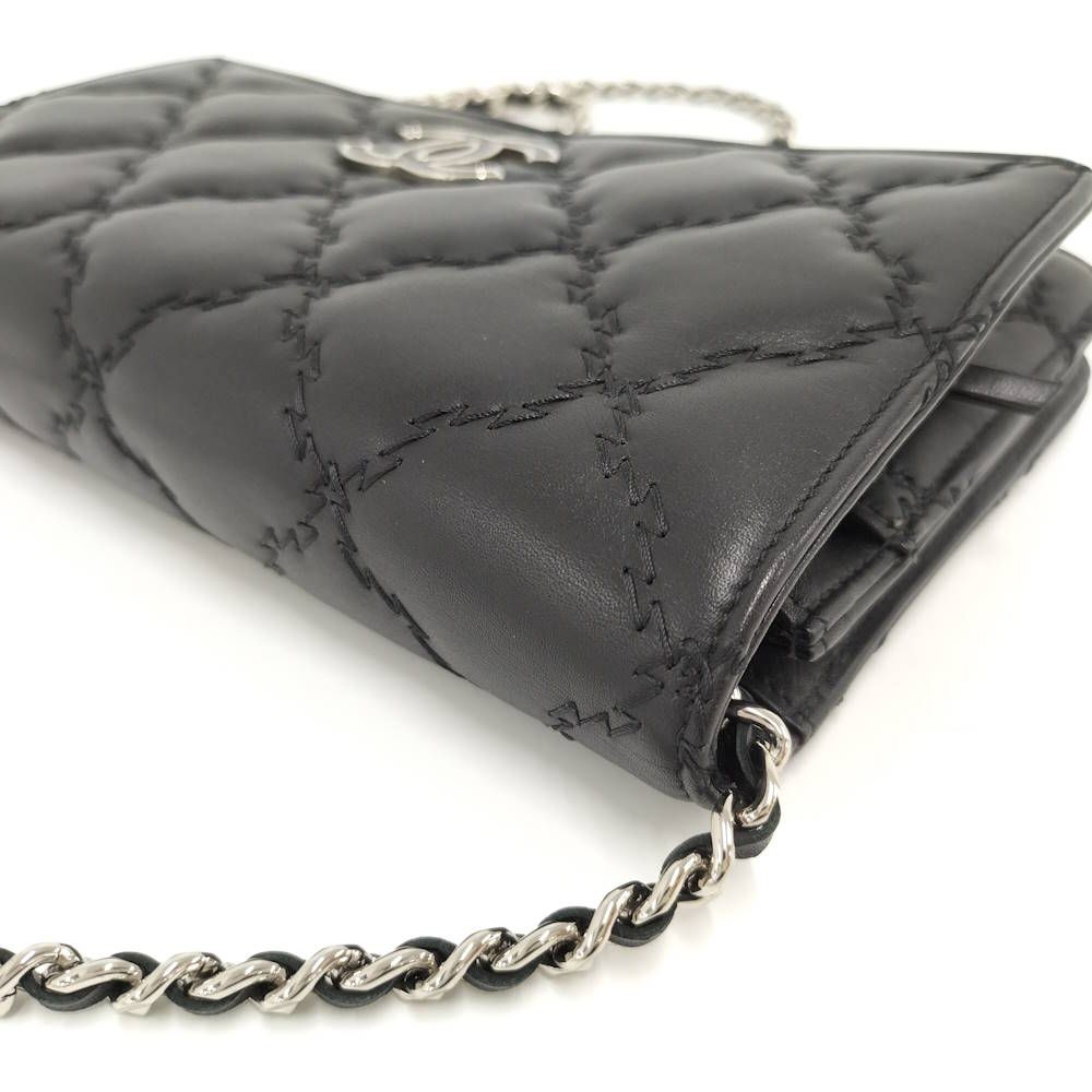 Chanel Ultra Stitch Chain Wallet Silver Shoulder — view 4