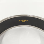 Hermes Bangle Enamel Cloisonne Guadalquivir Plated Black White — view 8