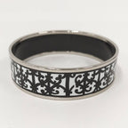 Hermes Bangle Enamel Cloisonne Guadalquivir Plated Black White — view 4