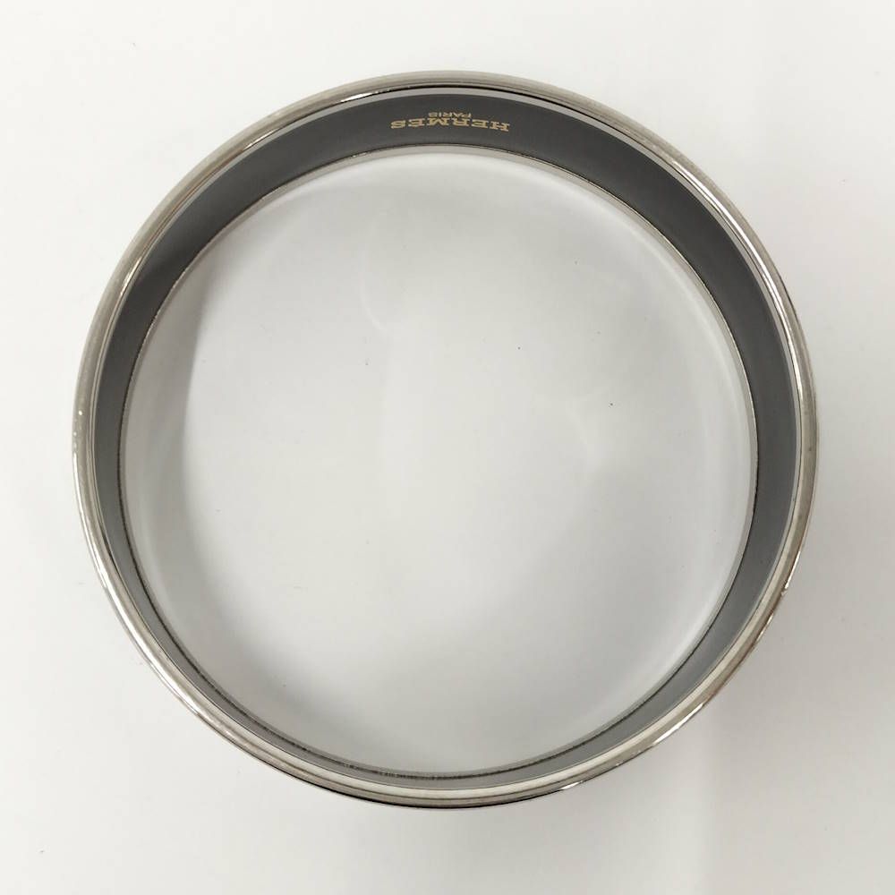 Hermes Bangle Enamel Cloisonne Guadalquivir Plated Black White — view 6