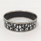Hermes Bangle Enamel Cloisonne Guadalquivir Plated Black White — view 2