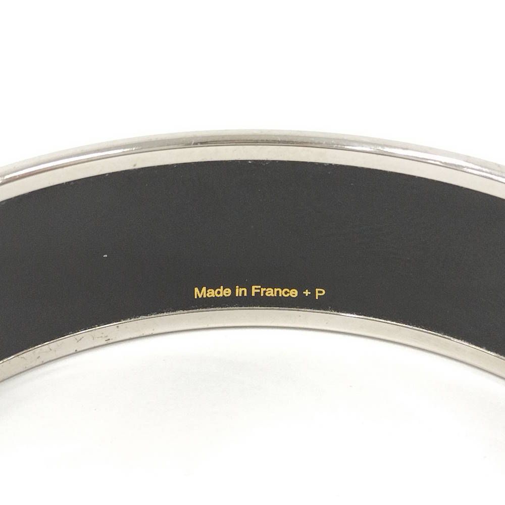 Hermes Bangle Enamel Cloisonne Guadalquivir Plated Black White — view 7