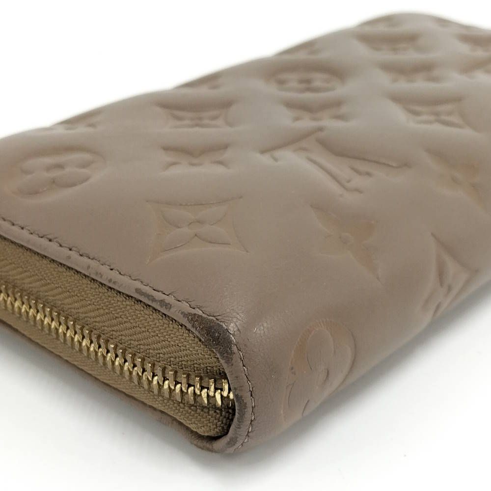 Louis Vuitton Zippy Wallet Zip Around Monogram Leather Taupe — view 6