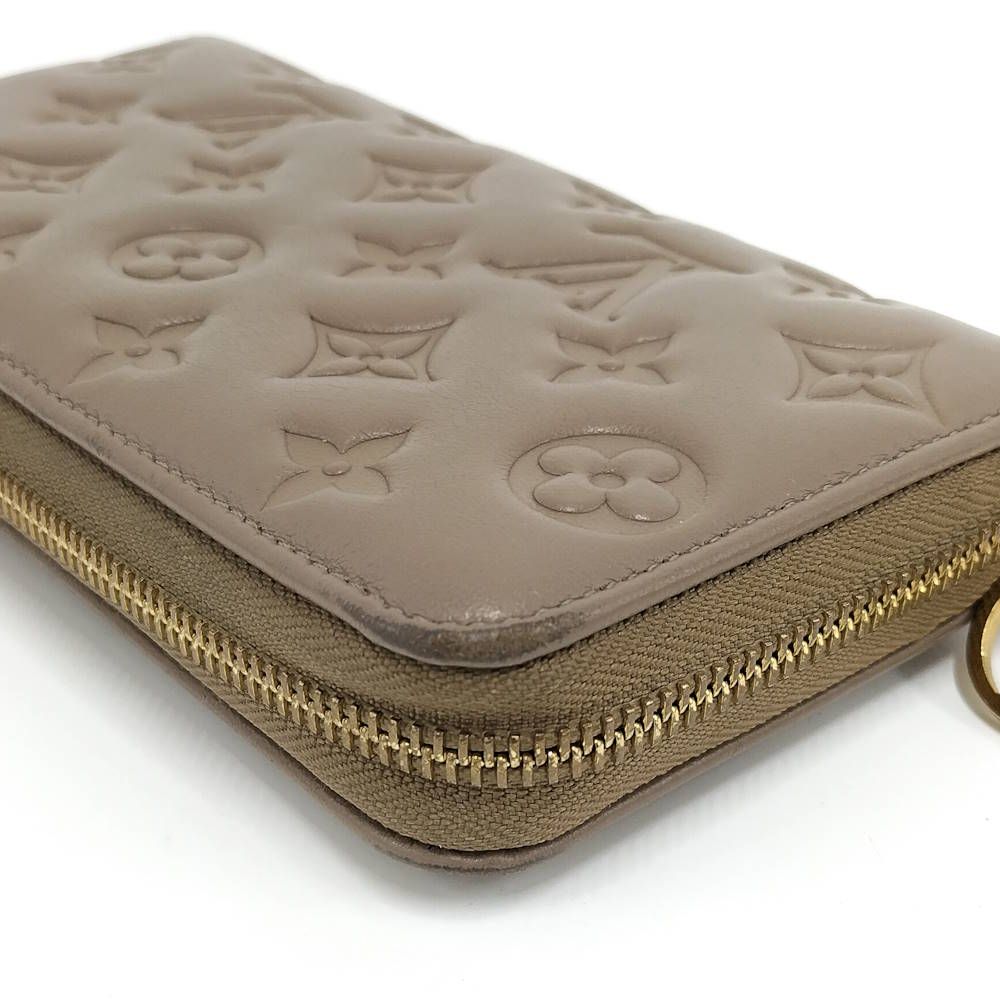 Louis Vuitton Zippy Wallet Zip Around Monogram Leather Taupe — view 4