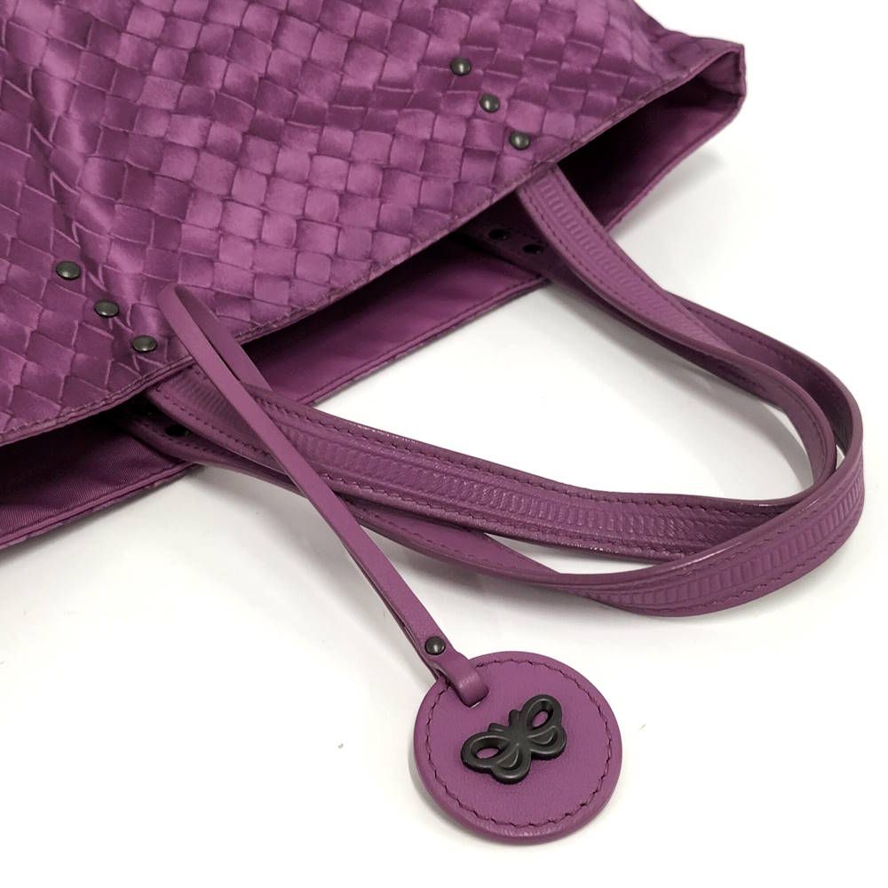 Bottega Veneta Tote Intreccio Nylon Purple — view 6