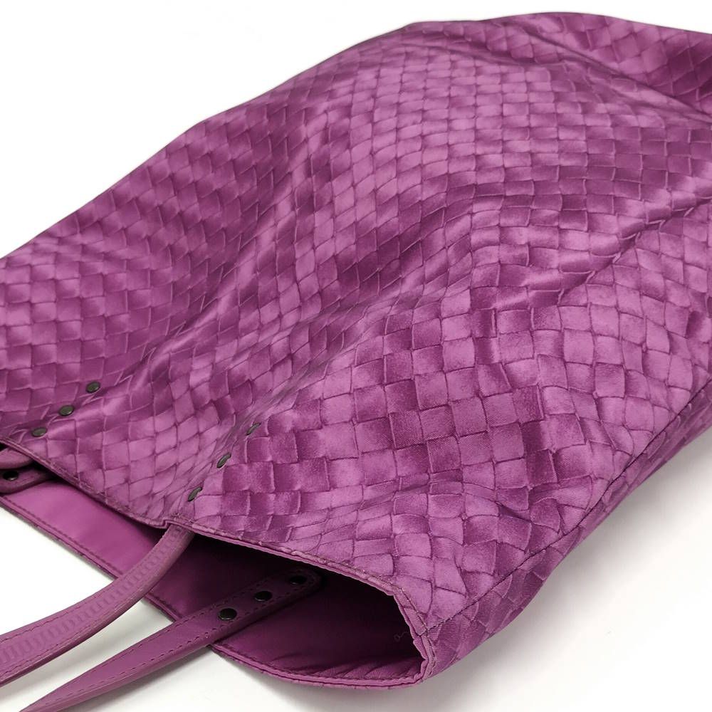Bottega Veneta Tote Intreccio Nylon Purple — view 3