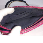 Chanel Gabriel de Chain Shoulder Bag Tweed Leather Pink Navy — view 7