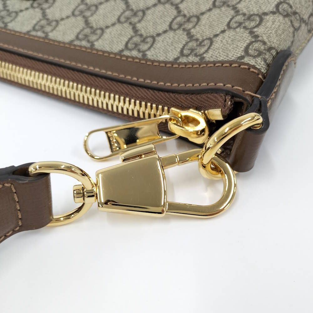 Gucci Shoulder Bag Interlocking GG Supreme Coating Brown — view 7