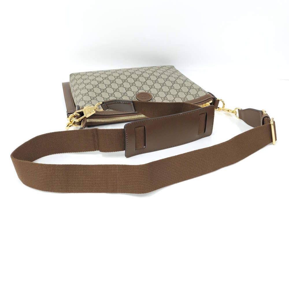 Gucci Shoulder Bag Interlocking GG Supreme Coating Brown — view 4