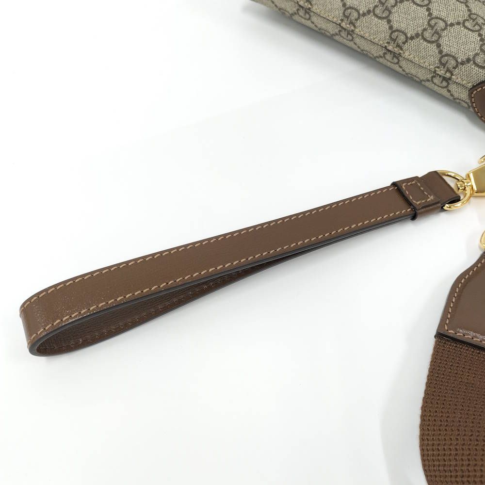 Gucci Shoulder Bag Interlocking GG Supreme Coating Brown — view 5