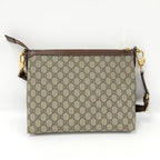 Gucci Shoulder Bag Interlocking GG Supreme Coating Brown — view 2