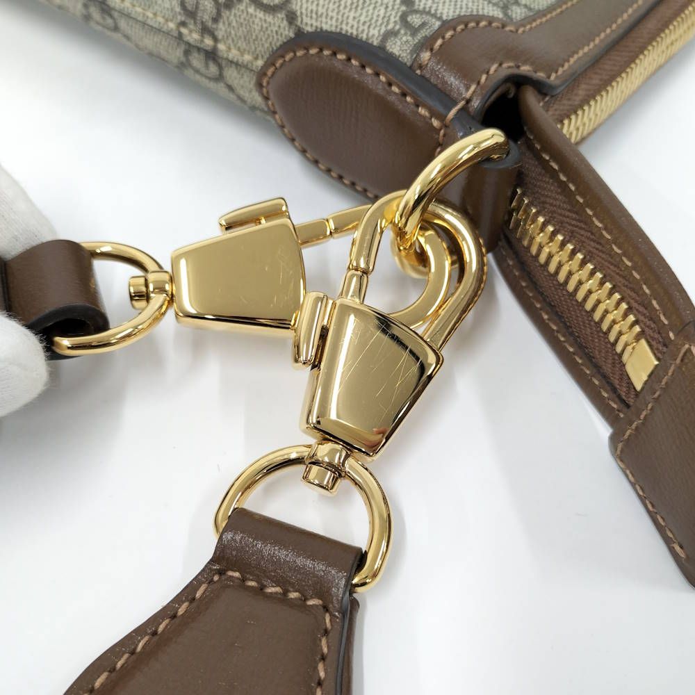 Gucci Shoulder Bag Interlocking GG Supreme Coating Brown — view 6