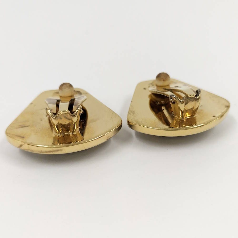 Hermes Enamel Earrings Gold — view 5