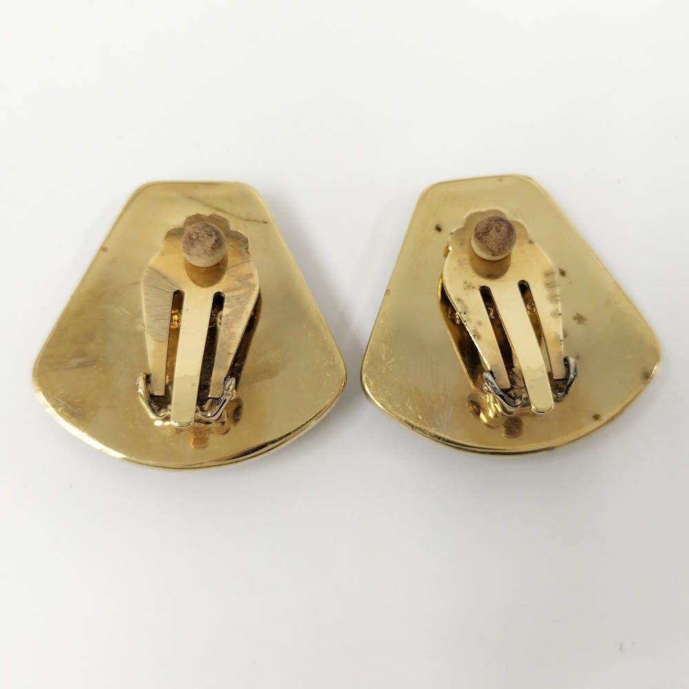 Hermes Enamel Earrings Gold — view 4