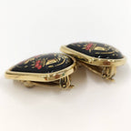 Hermes Enamel Earrings Gold — view 2