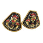 Hermes Enamel Earrings Gold