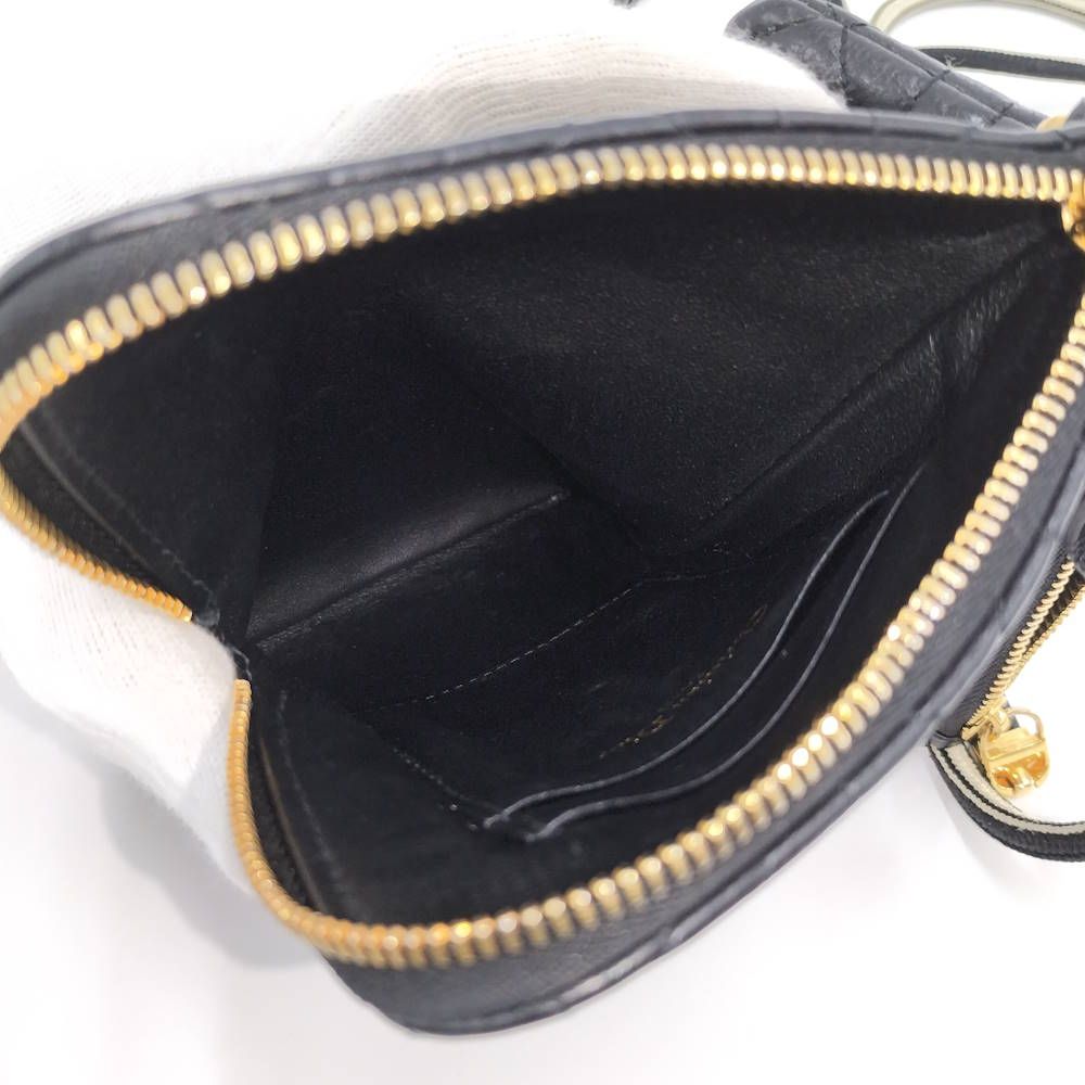 Dior Cannage Caro Multi Function Phone Pouch Leather Black — view 9
