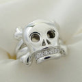 Dior Tet Dumor Skull Ring 18k White Gold