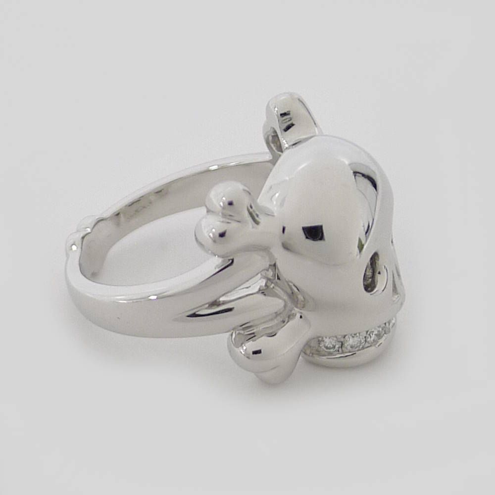 Dior Tet Dumor Skull Ring 18k White Gold — view 4