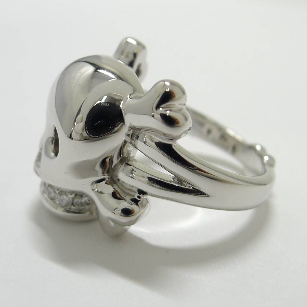 Dior Tet Dumor Skull Ring 18k White Gold — view 2
