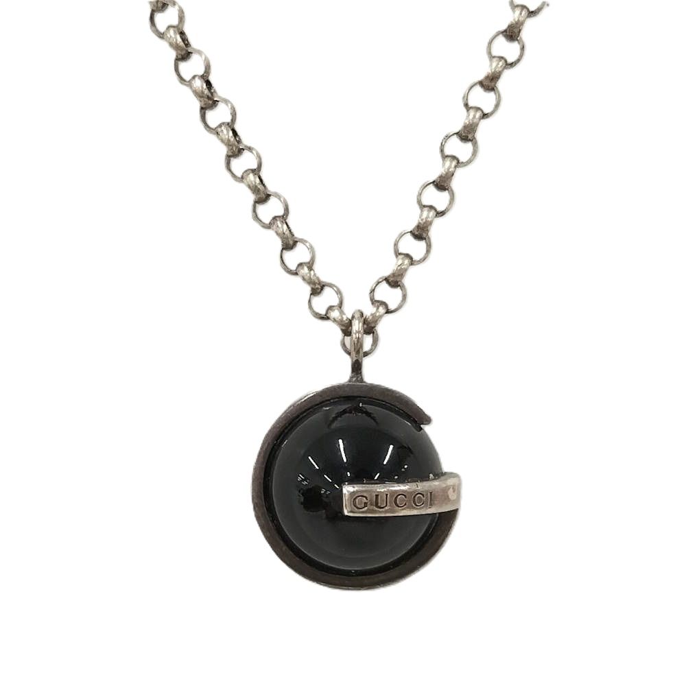 Gucci Onyx Ball Necklace