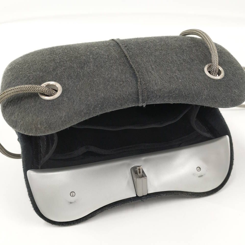 Chanel Hip Shoulder Bag Felt Gray — view 8