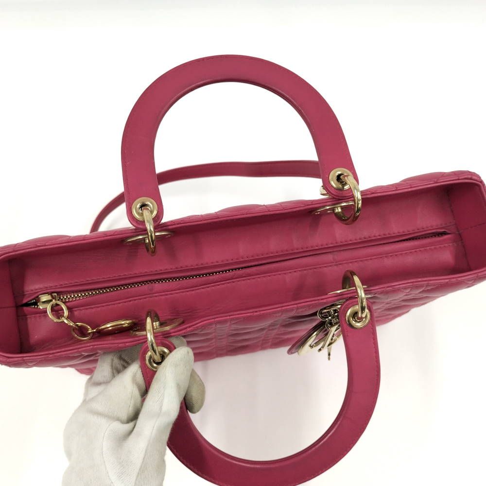 Dior Lady Dior Large Cannage 2-Way Handbag — view 8