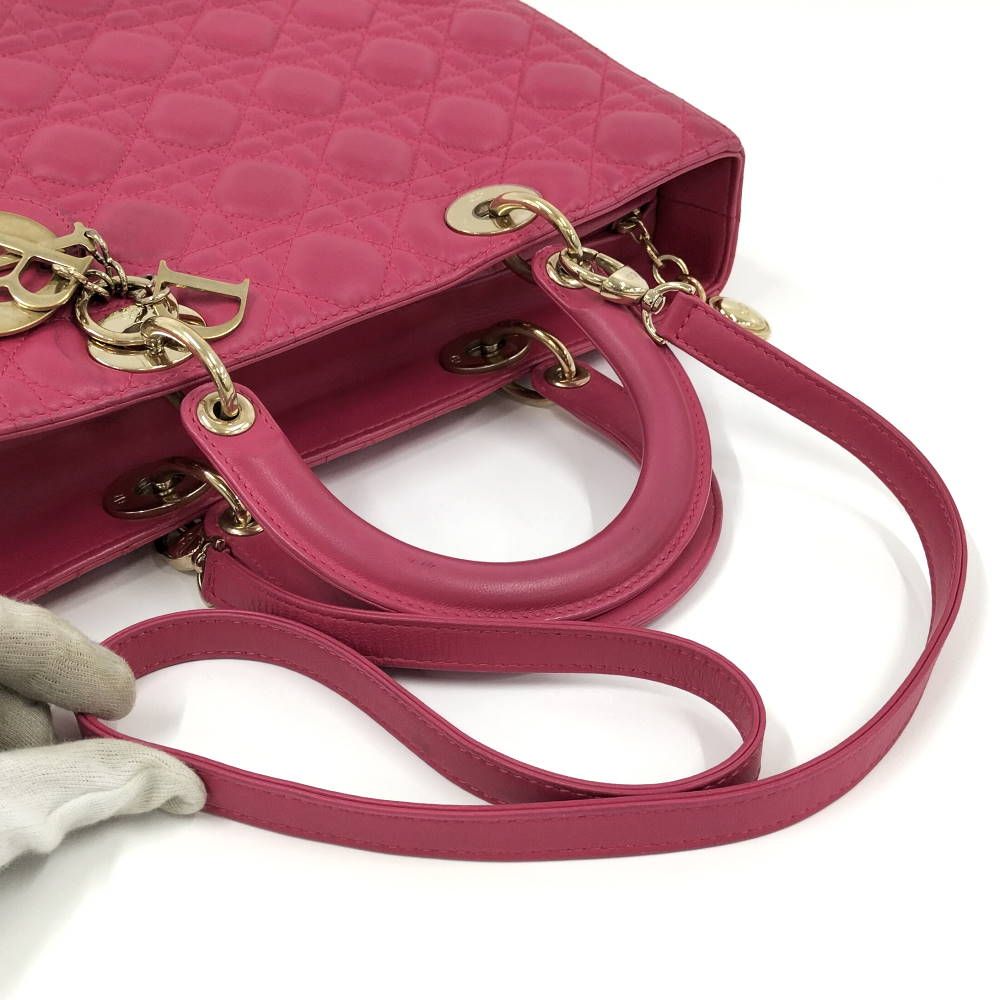 Dior Lady Dior Large Cannage 2-Way Handbag — view 4