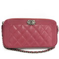 Chanel Boy Chain Wallet Lambskin Shoulder