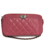 Chanel Boy Chain Wallet Lambskin Shoulder