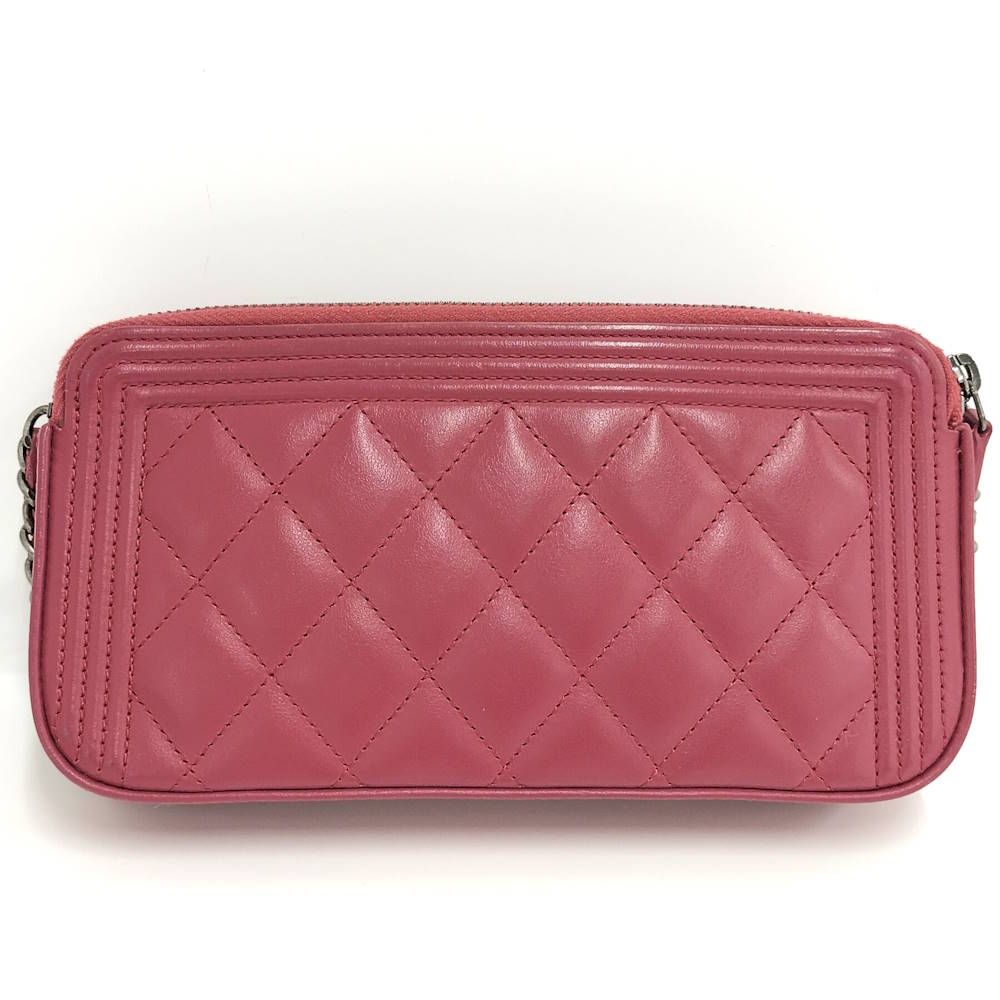 Chanel Boy Chain Wallet Lambskin Shoulder — view 2