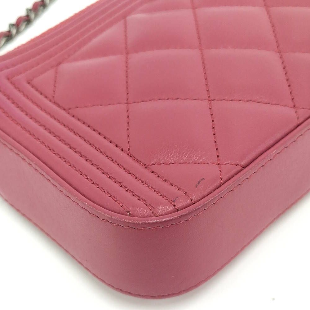 Chanel Boy Chain Wallet Lambskin Shoulder — view 3