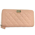 Chanel Boy Zip Around Wallet