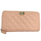 Chanel Boy Zip Around Wallet