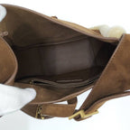 Saint Laurent le Suncassette Pull Shoulder Bag Suede Fleece Brown — view 8