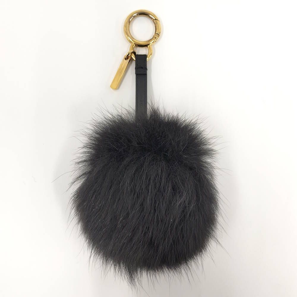 Fendi Pom Charm Alpaca Keychain — view 2