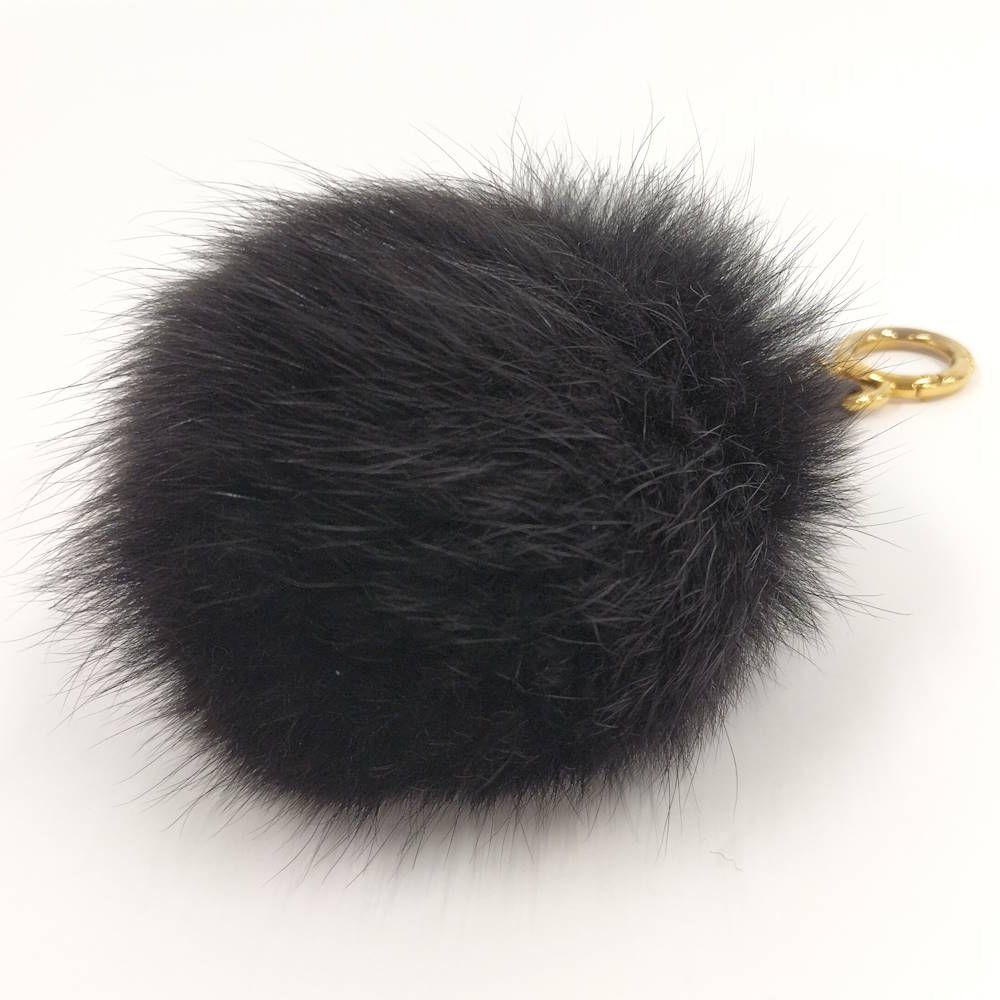 Fendi Pom Charm Alpaca Keychain — view 5